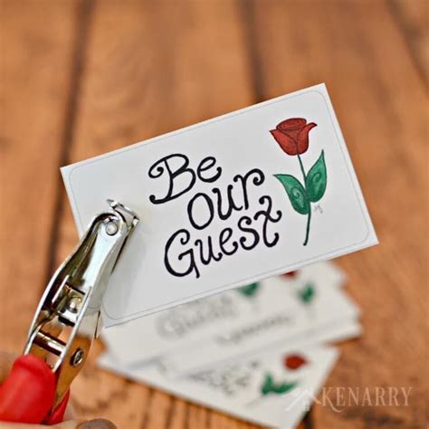 Beauty And The Beast Party Favors Free Printable Tags