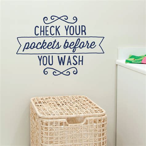 Check Your Pockets Wall Quotes™ Decal