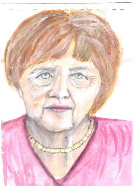 Peinture Angela Merkel