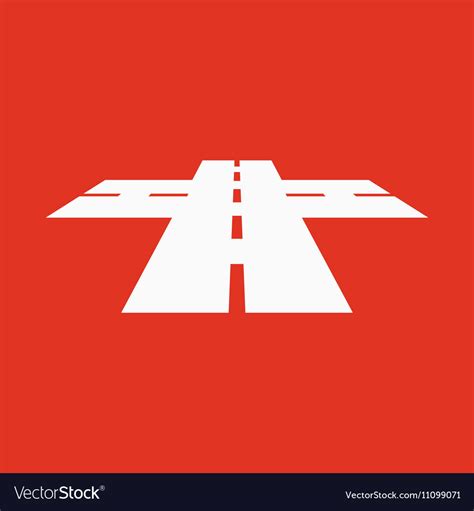 Crossroads Icon Crossway And Crossing Royalty Free Vector