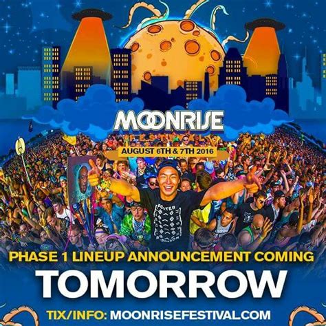 The Lineup Announcement For Moonrisefestival Is Tomorrow Comic