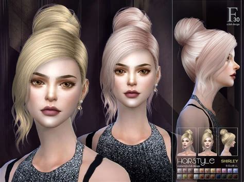 Woman Hair Bun Hairstyle Fashion The Sims 4 P1 Sims4 Clove Share Images