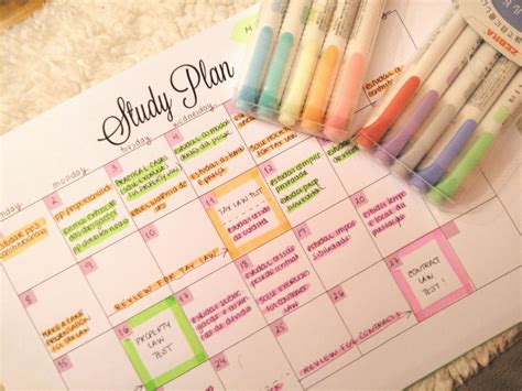 Studywithalice Learn How I Made My Study Calendar Here Study