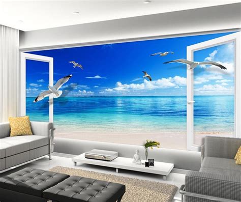 Mural 3d Wallpaper 3d Wall Papers For Tv Backdrop Blue Sky