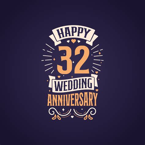 Happy Nd Wedding Anniversary Quote Lettering Design Years