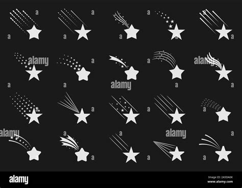 Shooting Star Icons Stock Vector Image And Art Alamy