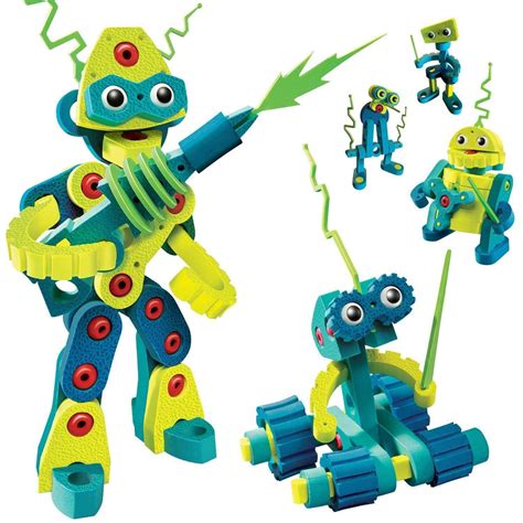 Bloco Toys Robot Invasion Stem Toy 5 Diy Robots Modular Building