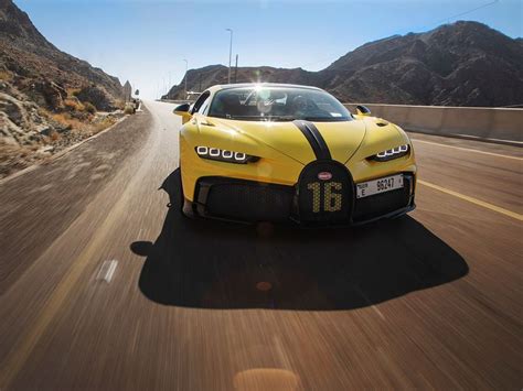 Its magnesium wheels create downforce. Look! Bugatti Chiron Pur Sport takes on UAE's Hajar ...