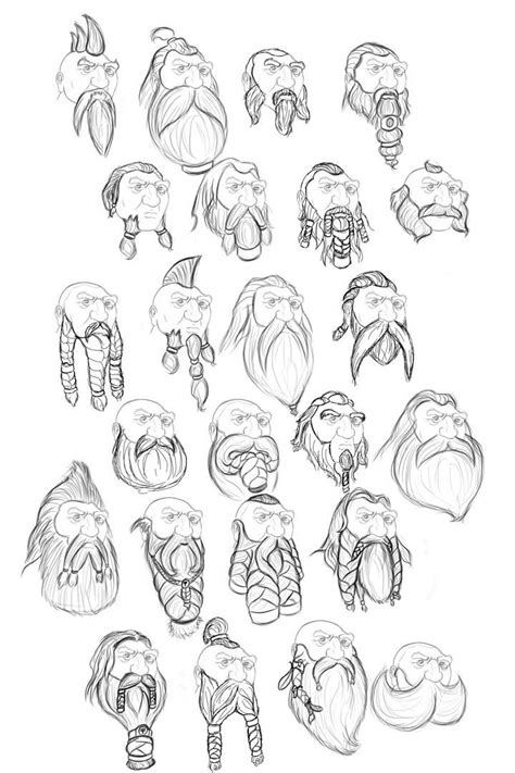 Dwarf Beard Sketches 2 By Faisca2 On Deviantart Beard Drawing