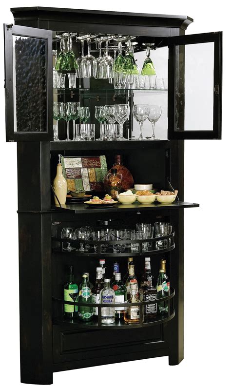 Our Corner Bar Cabinet Offers Luxury Space Saving This Distressed Wine