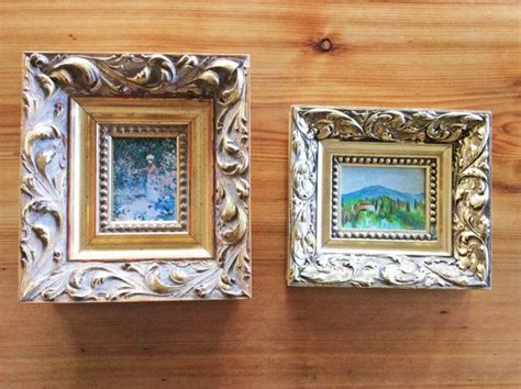 Fancy Gold Frames Vintage Ornate Gilded Wood Frames Small Thick
