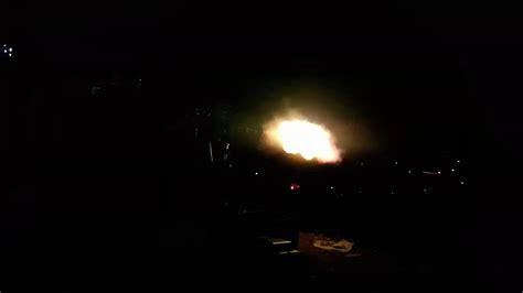 M134 Minigun Night Fire With Tracers Youtube