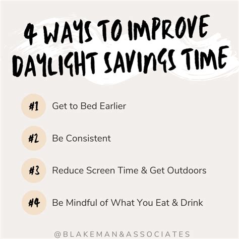 Coping With Daylight Savings Time Blakeman And Associates