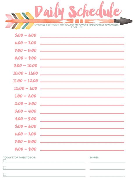The spruce / alex dos diaz dr. Daily Schedule Free Printable