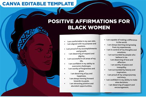 Positive Affirmations For Black Women Graphic By Bam Designs · Creative