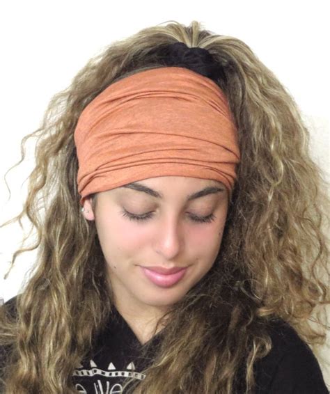 Boho Headband Extra Wide Headband Yoga Headband Scrunch Etsy Extra