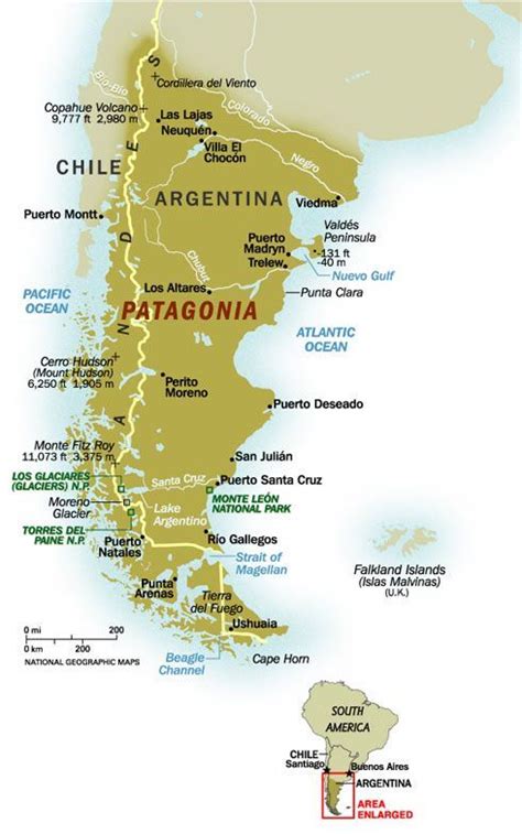 Patagonia Map Chile Travel Patagonia Patagonia Argentina