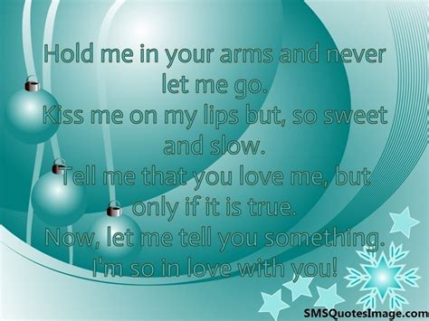 Hold Me In Your Arms Love Sms Quotes Image