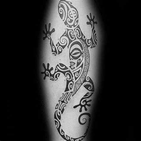 Male Cool Gecko Tattoo Ideas Maori Tattoos Leg Tattoos Tribal Tattoos