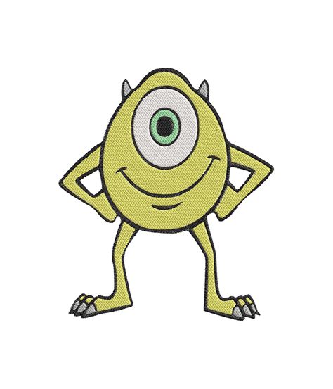 Monsters Inc Mike Wazowski Fill Embroidery Design Instant Etsy Hong Kong