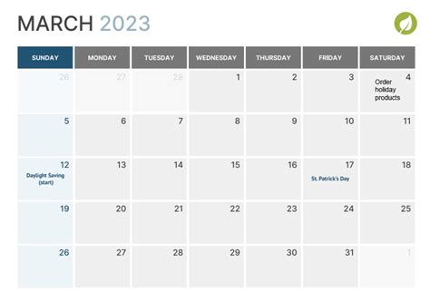 2023 Retail Marketing Calendar Guide Free Template