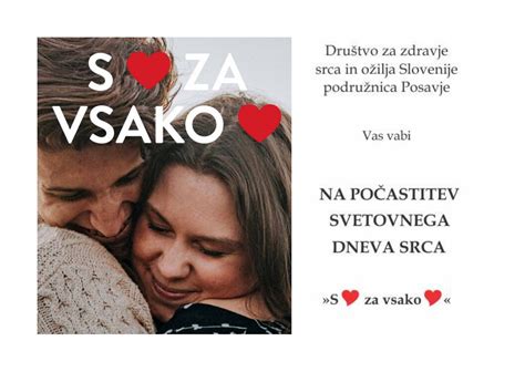 Dru Tvo Za Srce Podru Nica Posavje Vabi Na Obele Je Svetovnega Dneva