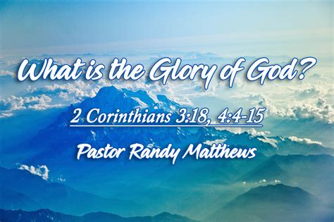 What Is The Glory Of God Lbc Worship