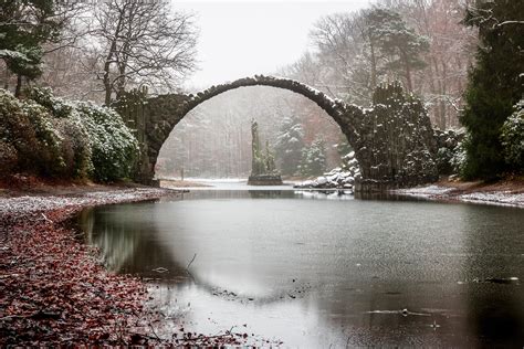 Winter At The Rakotzbrücke Kromlau Germany 6000x4000 Oc Ift