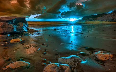 Time Lapse Photography Of Body Of Water And Sky Landscape Beach