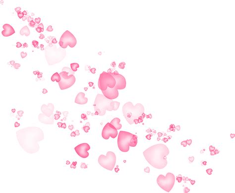 Heart Romance Pink Hearts Floating Png Download 693569 Free