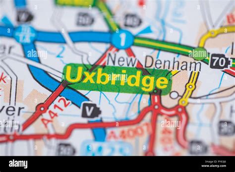 Uxbridge Location Road Map Great Britain Map Stock Photo Alamy