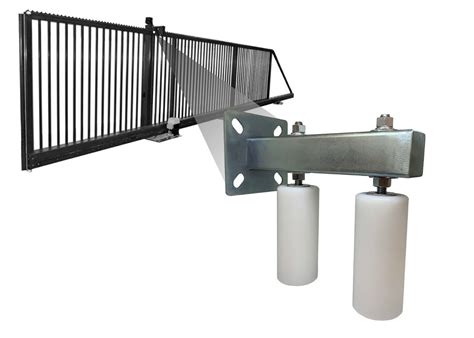 Adjustable 6 White Guide Rollers For Sliding Rolling Gates Universal
