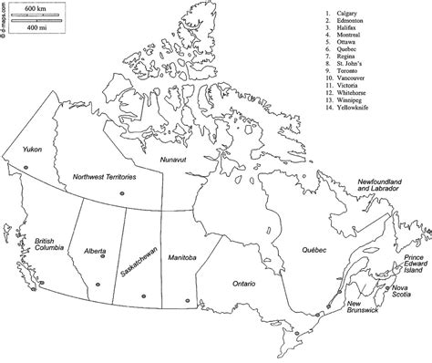 Canadian Cities Map Diagram Quizlet