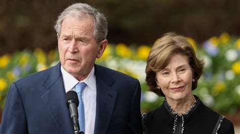 Former President George W Bush Wife Laura Receive National