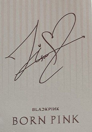 Jisoo Signature Autograph Blackpink Autograph Kim Joon Hyun