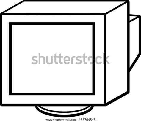 Old Computer Monitor Stock Vector Royalty Free 456704545 Shutterstock