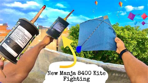 Kite Fighting With New Manja 8400 Kite Flying Youtube
