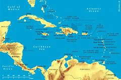 Map Of North America And The Caribbean Islands