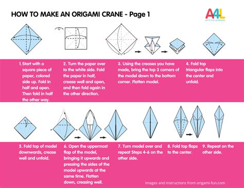 The Art Of Nature Origami Crane Instructions Arts For Learning