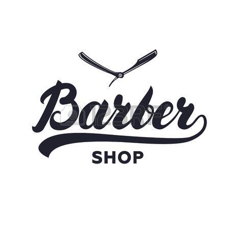 Barber shop hand written lettering caligraphy Vector | Barber shop, Barber, Barber logo