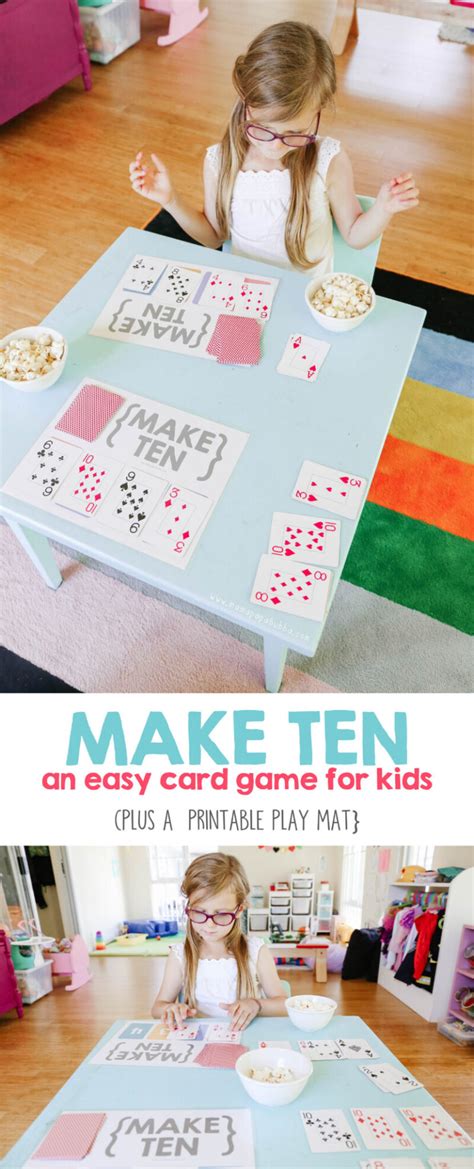 Make Ten An Easy Card Game For Kids Mamapapabubba