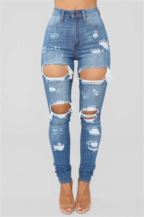 Womens Drama Jeans In Medium Blue Wash Size 3x By Fashion Nova In 2021 Ripped Jeans Ripped