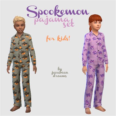 Sims 4 Ccs The Best Pyjama Set For Kids By Javabean Dreams