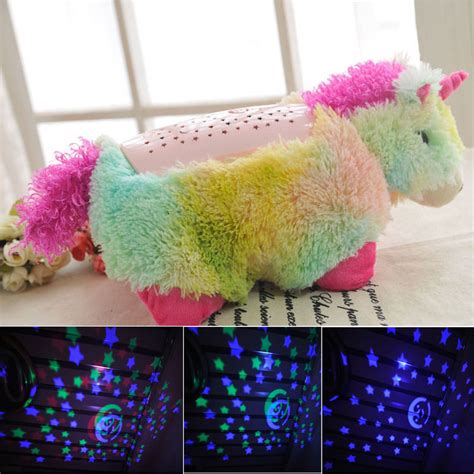Unicorn Pets Pillow Pets Night Light Led Glow In The Dark Auto Shut Off