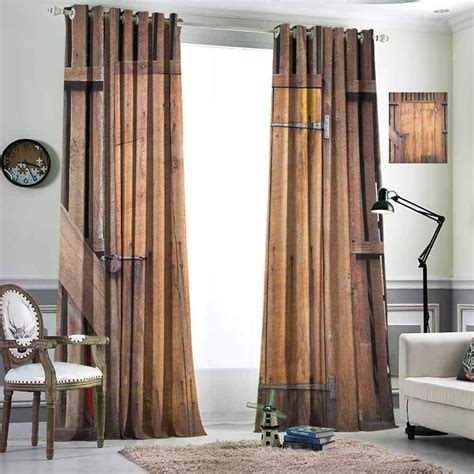 Jktown Rustic Curtains In Bedrooms Grommet Curtain Panel