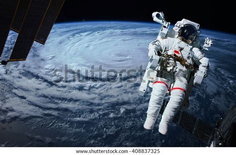 Astronaut Outer Space Spacewalk Elements This Stock Photo