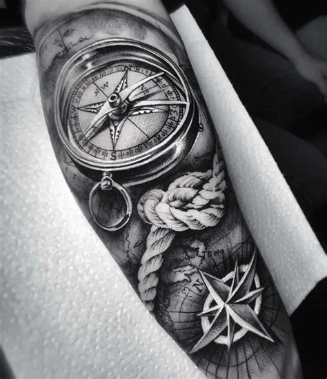 Share 84 Compass Tattoo Designs For Men Super Hot Esthdonghoadian
