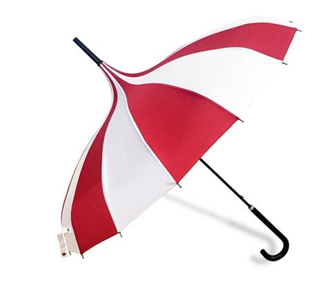 150pcs Red And White Color New Style Umbrella 16k Red Long Handle Umbrella In Umbrellas From