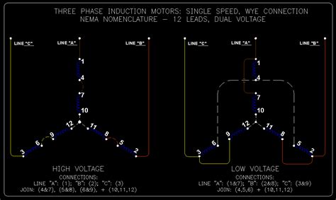 When you subject a motor to voltages below the nameplate rating, some of the motor's characteristics will change slightly and others will change dramatically. Wye / Delta Connection Detail Schematics - ECN Electrical Forums