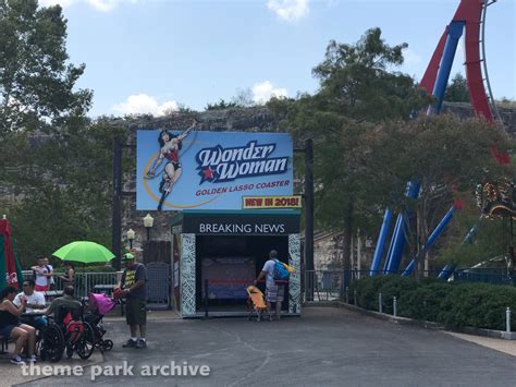 Wonder Woman Golden Lasso Coaster At Six Flags Fiesta Texas Theme